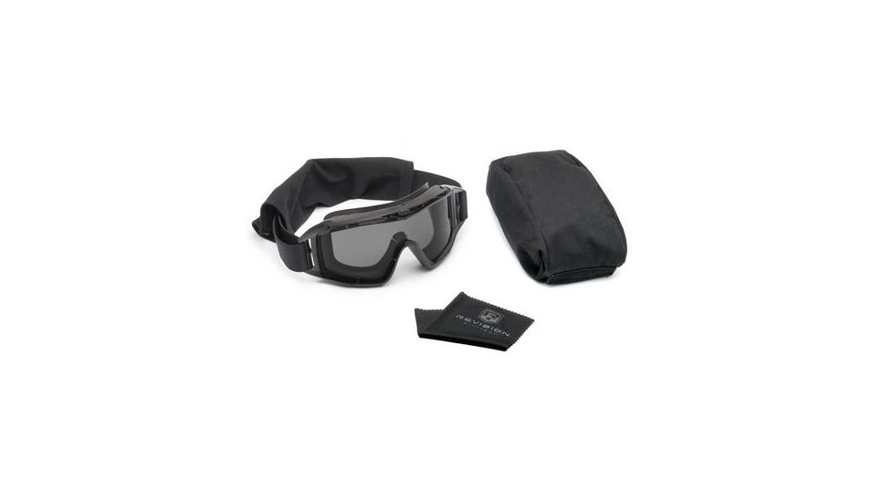 Revision Desert Locust Extreme Weather Goggles, Black, Basic Kit w/ Smoke Lens 4-0309-0202