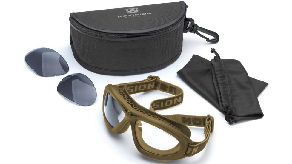Revision Bullet Ant Tactical Goggles, Tan, Essential Kit - Clear, Solar Lenses 4-0045-0211
