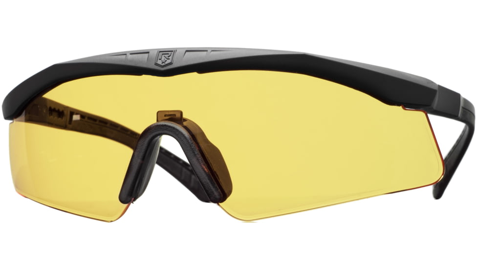 Revision Large Sawfly Shooting Glasses, Black Frame, Yellow Hight-Contrast Lens, Black, 4-0077-0121