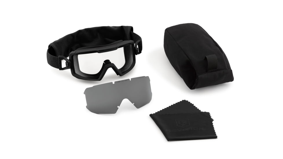 Revision Merlinhawk Goggle System Essential Kit, Black Frame, Clear and Smoke Lenses, Regular, 4-2100-0020