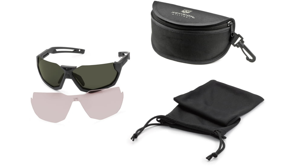 Revision Slingshot Ballistic Two Lenses Sunglasses, Black Frame/Verso/Umbra Lenses, 4-0759-0005