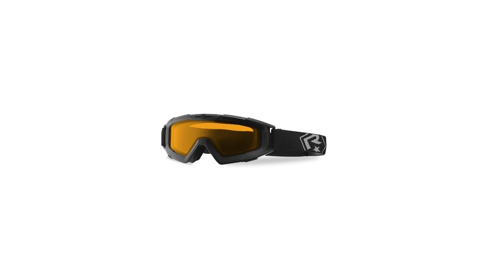 Revision Snowhawk Basic Goggle System w/ Vermillion High-Contrast Lens, Black Frame, 4-0100-0012