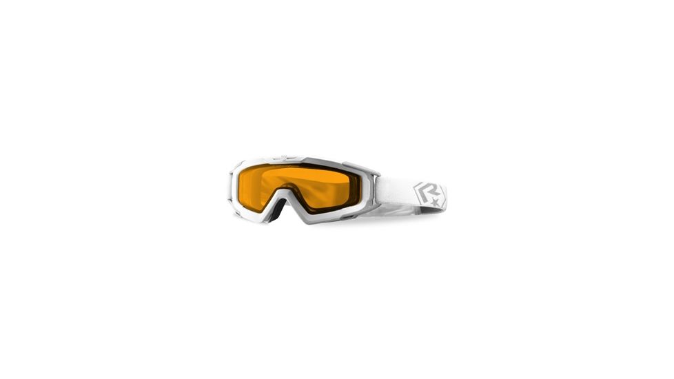 Revision Snowhawk Basic Goggle System w/ Vermillion High-Contrast Lens, White Frame, 4-0100-0013