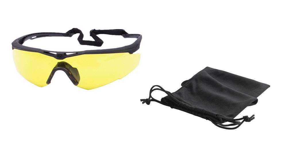 Revision Stingerhawk Eyewear Basic Kit, Yellow Lens, Black Frame, Regular, 4-0152-0005