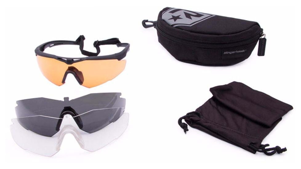 Revision Stingerhawk Eyewear System Deluxe Shooter's Kit Shooting Glasses, Large, 4-0152-0074