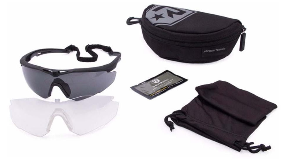 Revision Stingerhawk Eyewear System Basic Kit Shooting Glasses, Large, Military Kit, 4-0152-9410