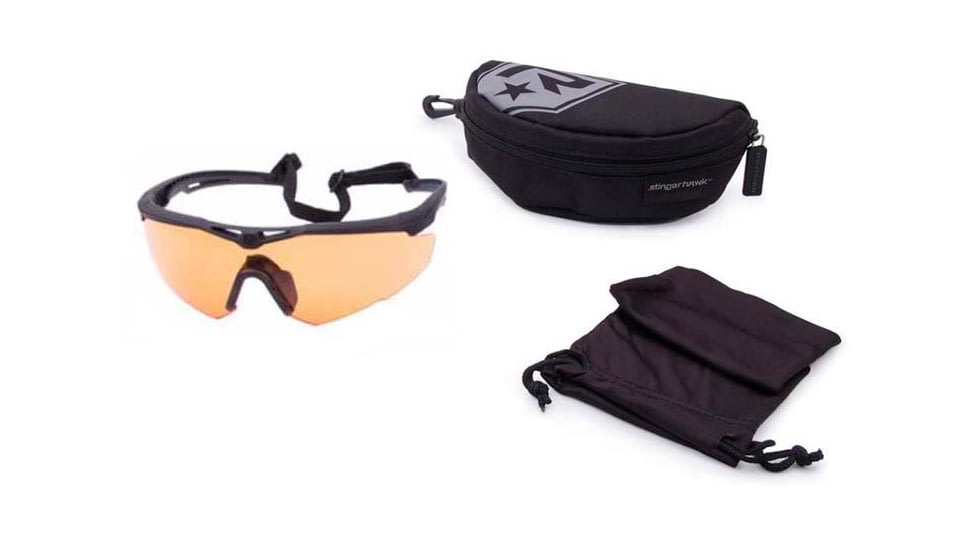 Revision Stingerhawk Eyewear System Basic Kit Shooting Glasses, Regular, Vermillion, 4-0152-0023