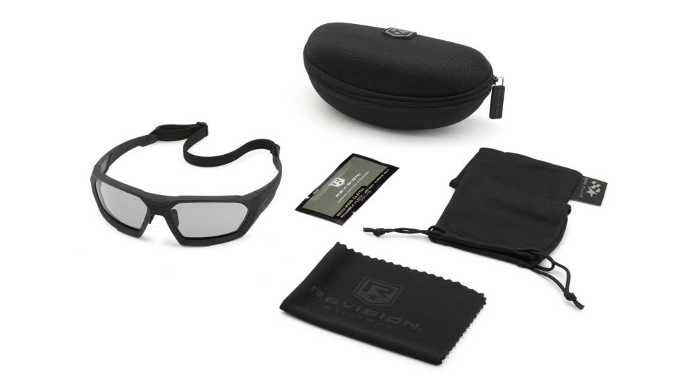 Revision Unisex Shadowstrike Ballistic Sunglass Basic, Black, w/ Polarized Lens 4-0750-0007