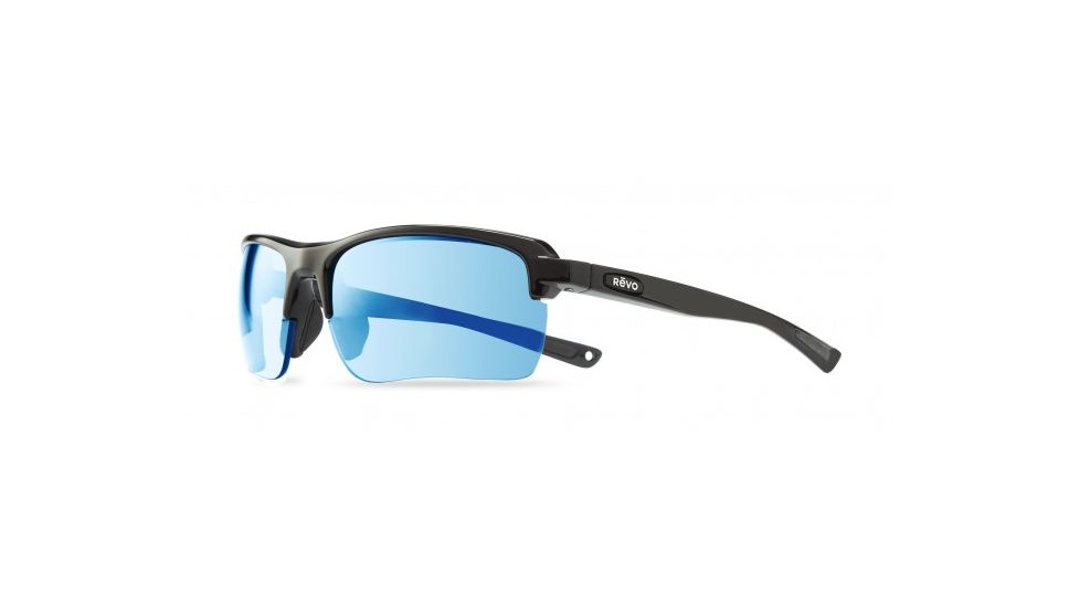 Revo Crux C Single Vision Prescription Sunglasses, Black Frame, Polarized, RE 1021GF 01 GYSV