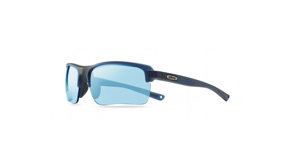 Revo Crux C Single Vision Prescription Sunglasses, Matte Navy Crystal Frame, Polarized, RE 1021 05 BLSV