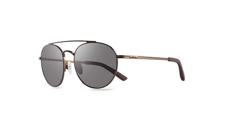 Revo Helix Sunglasses, Brown Frame, Crystal Graphite Lens, Polarized, RE 1045 02 GGY