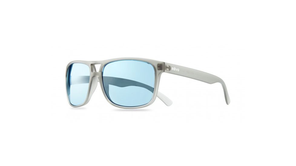 Revo Holsby Sunglasses, Matte Grey Crystal Frame, Blue Water Lens, Polarized, RE 1019 00 GBL