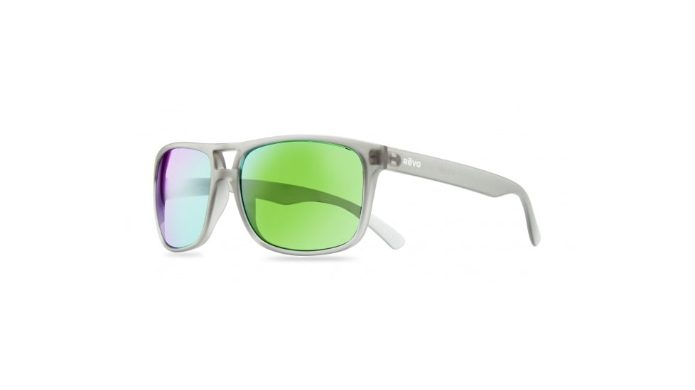 Revo Holsby Sunglasses, Matte Grey Crystal Frame, Green Water Lens, Polarized, RE 1019 00 GN