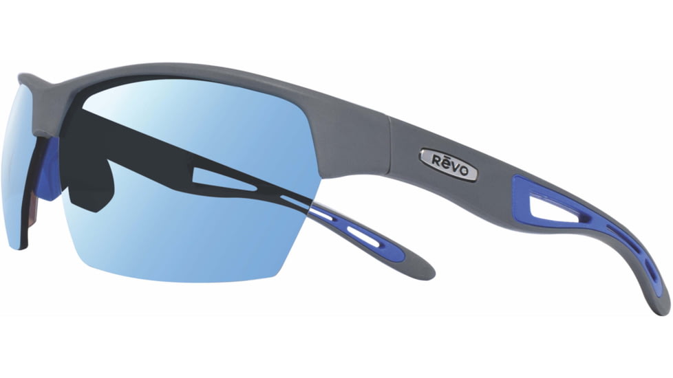 Revo Jett Sunglasses - Men's, Matte Grey Frame, Blue Water Lens, Large, RE 1167 00 BL
