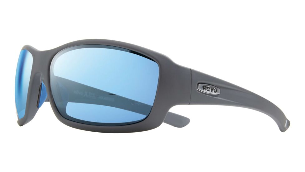 Revo Maverick Single Vision Prescription Sunglasses, Crystal Grey Frame, Polarized, RE 1098 00 BLSV