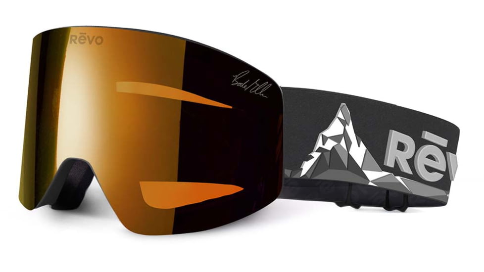 Revo No. 6 Solstice Bode Miller Sunglasses, Matte Black/Solar Orange Photochromic, Large, RG 7033 01 POG