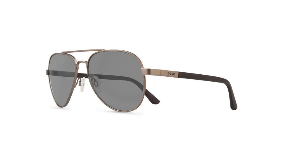 Revo Raconteur Single Vision Prescription Sunglasses, Gunmetal Frame, Polarized, RE 1011 00 GYSV