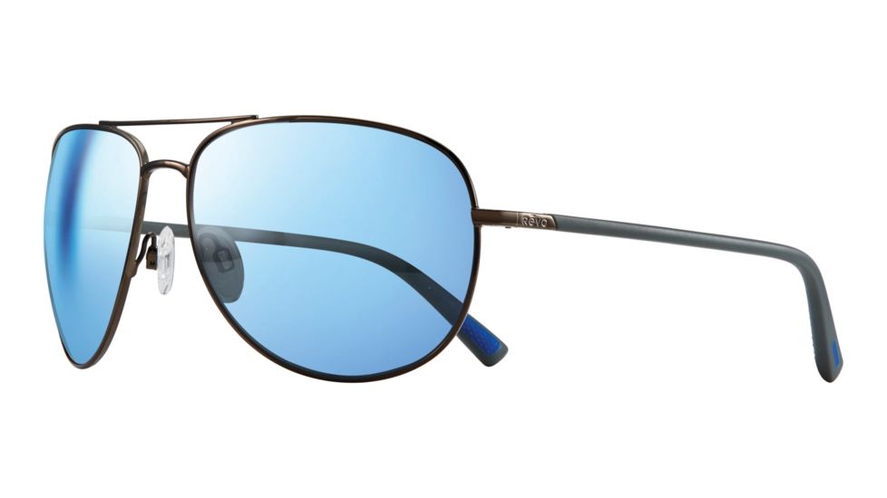 Revo Tarquin Single Vision Prescription Sunglasses, Gunmetal Frame, Polarized, RE 1083 00 BLSV