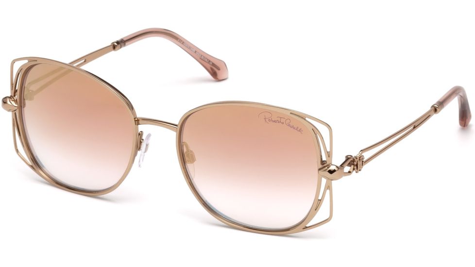 Roberto Cavalli RC1031 Sunglasses - Shiny Light Bronze Frame Color, Bordeaux Mirror Lens Color