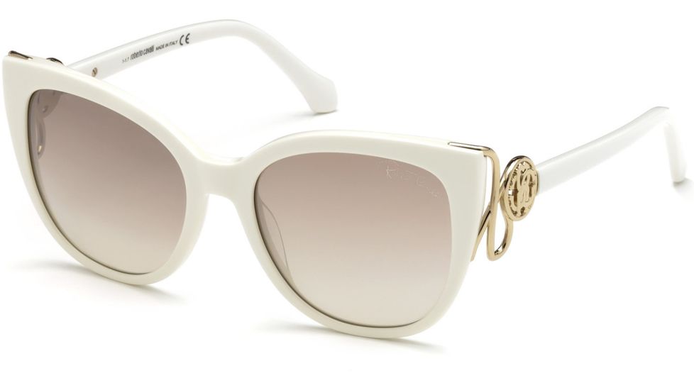 Roberto Cavalli RC1063 Sunglasses - White Frame Color, Brown Mirror Lens Color