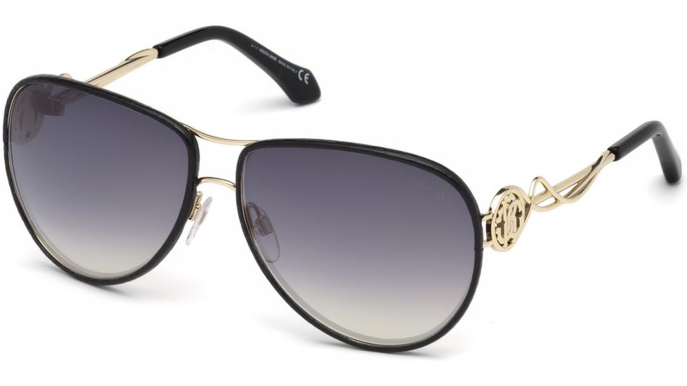 Roberto Cavalli RC1067 Sunglasses - Gold Frame Color, Smoke Mirror Lens Color