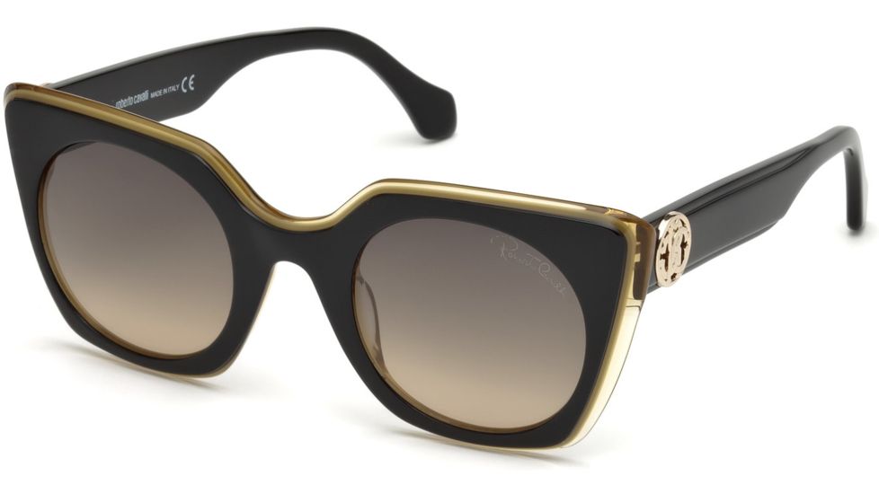 Roberto Cavalli RC1068 Sunglasses - Black Frame Color, Gradient Smoke Lens Color