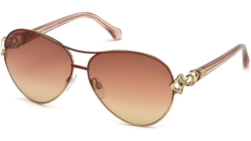Roberto Cavalli RC1078 Sunglasses - Gold Frame Color, Bordeaux Mirror Lens Color