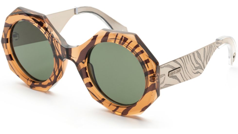 Roberto Cavalli RC1113 Sunglasses - Light Brown Frame Color, Green Lens Color