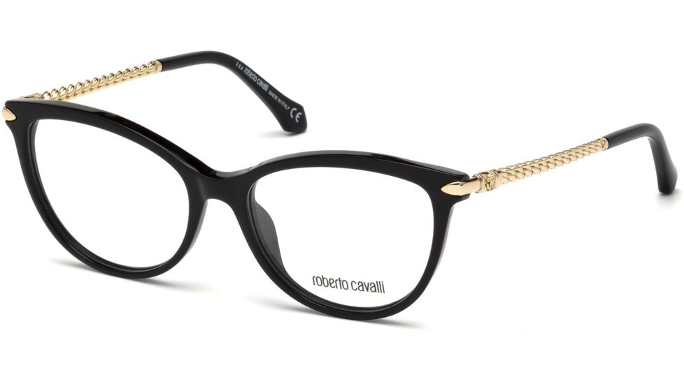 Roberto Cavalli RC5045 Eyeglass Frames - Shiny Black Frame Color