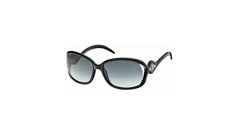 Roberto Cavalli RC576S Sunglasses - Shiny Black Frame Color, Gradient Smoke Lens Color