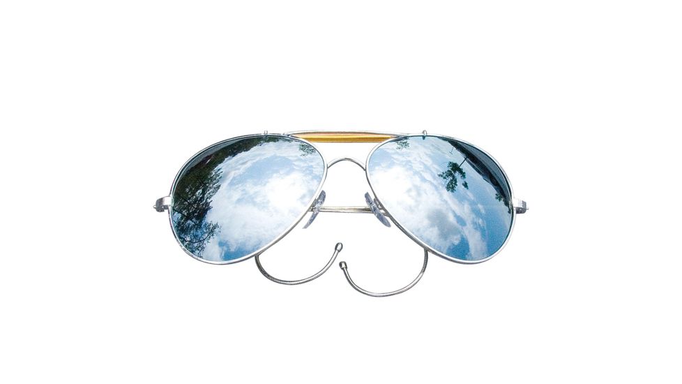 Rothco Aviator Air Force Style Sunglasses, Mirror, Military Printed Case and Box, 10201-Mirror-MilitaryPrintedCaseBox
