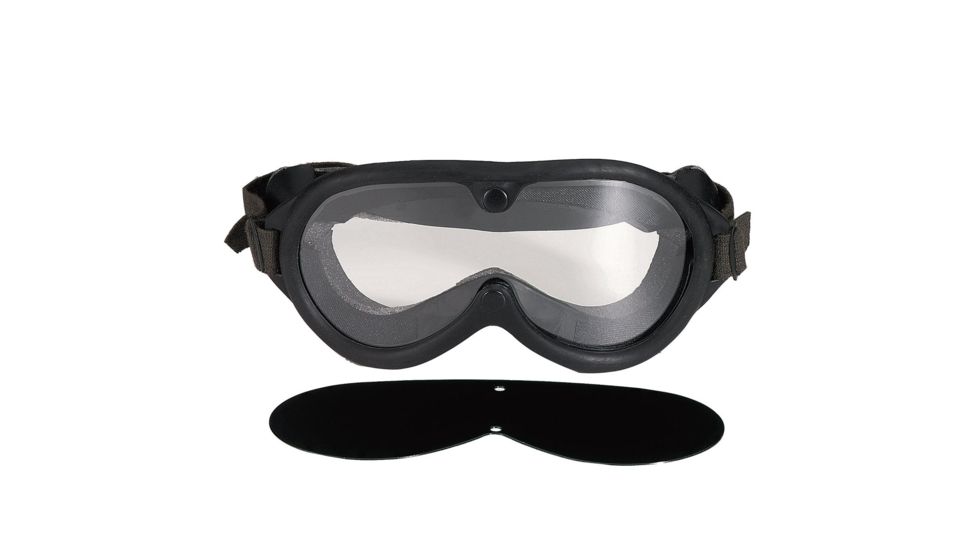 Rothco G.I. Type Sun, Wind &amp; Dust Goggles, Black, 10347-Black
