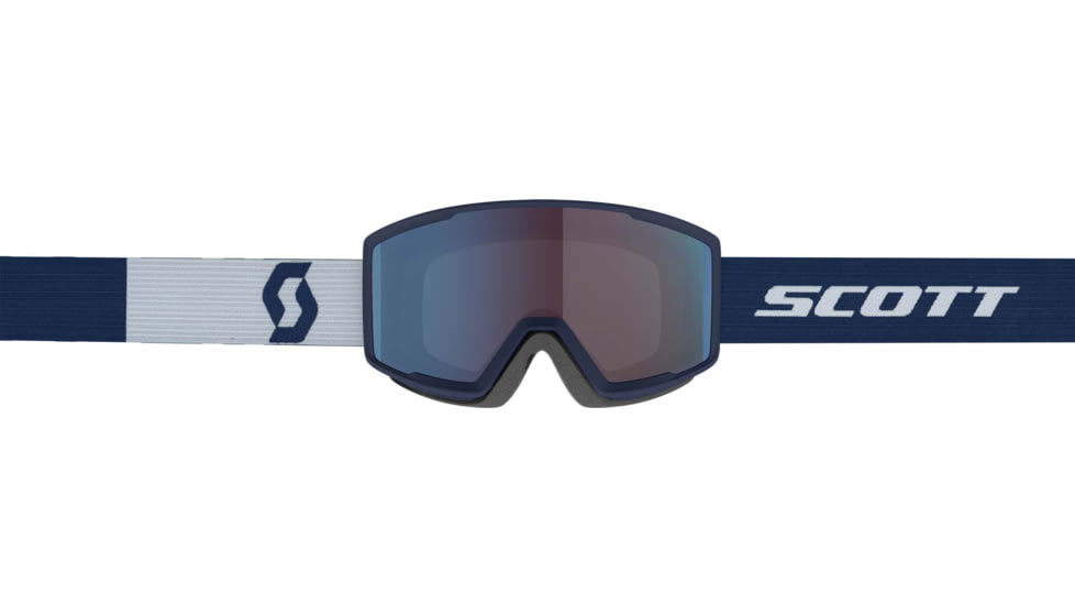 SCOTT Factor Pro Goggle, Dark Blue/Light Grey/Enhancer Blue Chrome, 2835676765347