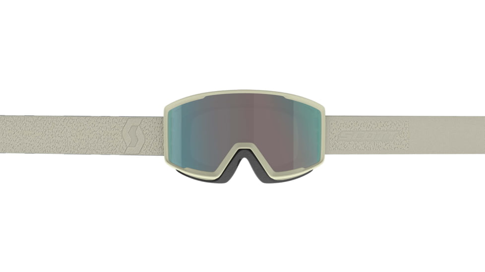 SCOTT Factor Pro Goggle, Light Beige/Enhancer Aqua Chrome, 2835677362351