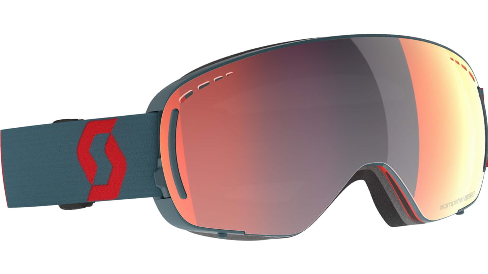 SCOTT LCG Compact Goggle, Neon Red/Aruba Green/Solar Red Chrome, 2778327411308
