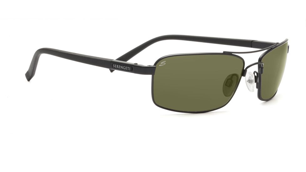 Serengeti Pareto Sunglasses - Satin Black Frame, Polar PhD 555nm Lenses 7573