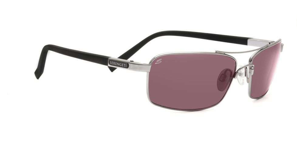 Serengeti Pareto Sunglasses - Shiny Gunmetal Frame, Polar PhD Sedona Lenses 7575