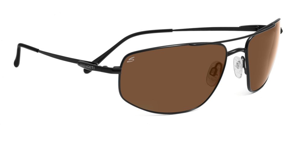 Serengeti Levanto Sunglasses - Satin Black Frame, Drivers Polarized Lenses 7585