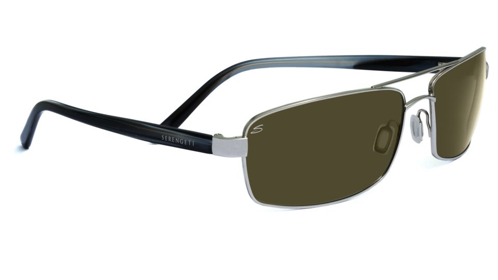 Serengeti Pareto Sunglasses - Shiny Light Brown Frame, Polar PhD Drivers Lenses 7572