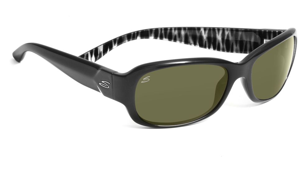 Serengeti Pareto Sunglasses - Satin Black Frame, Polar PhD 555nm Lenses 7573
