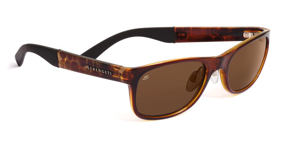 Serengeti Agata Sunglasses - Satin Black Frame, 555nm Polarized Lenses 7584