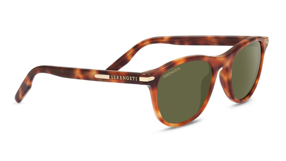 Serengeti Andrea Sunglasses,Butter Rum Tortoise Frame,Polarized 555nm Round Lens 8465