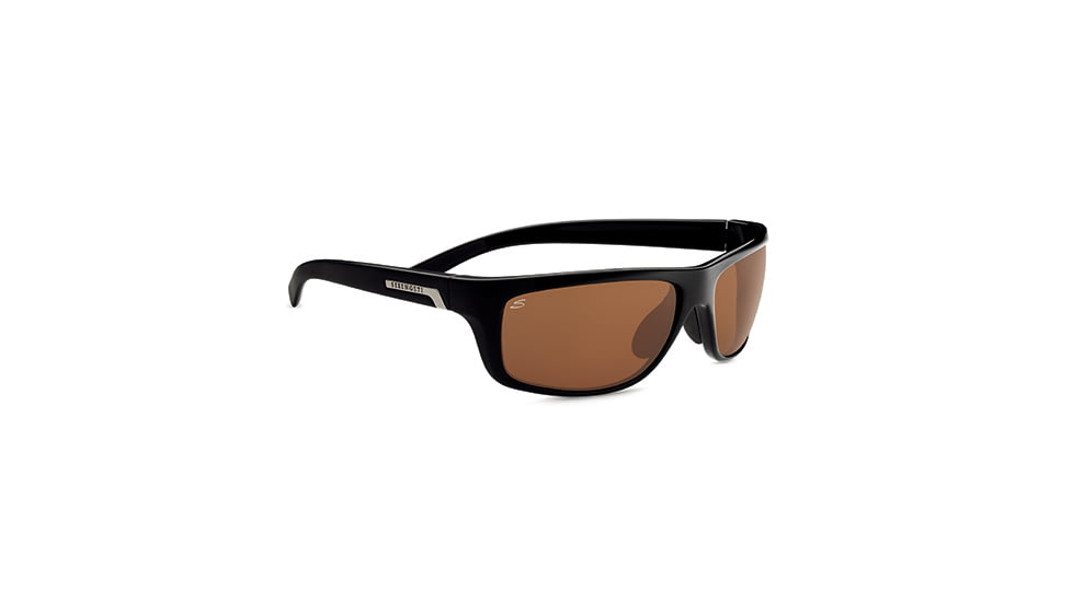 Serengeti Assisi Single Vision Prescription Sunglasses, Shiny Satin Black Frame-7753SV