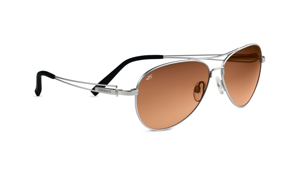 Serengeti Brando Sunglasses - Velvet Silver Frame, Drivers Gradient Lenses 7542