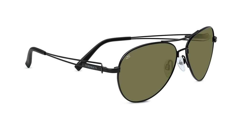 Serengeti Brando Sunglasses, Satin Black, Polarized 555nm, 8455