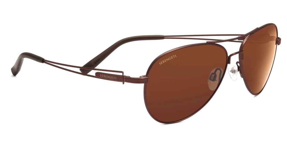 Serengeti Brando Sunglasses - Velvet Espresso Frame, Drivers Polarized Lenses 7543