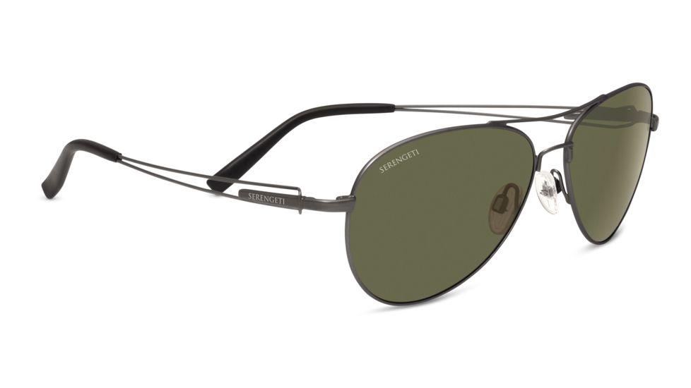 Serengeti Brando Sunglasses - Velvet Gunmetal Frame, 555nm Polarized Lenses 7541