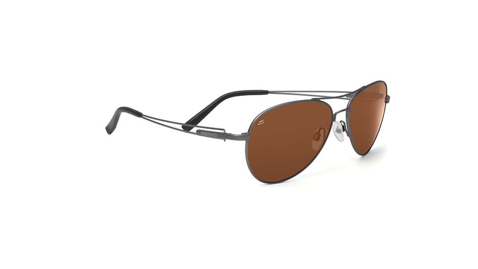 Serengeti Brando Sunglasses Velvet Gunmetal Frame Drivers Polarized Lenses 7544