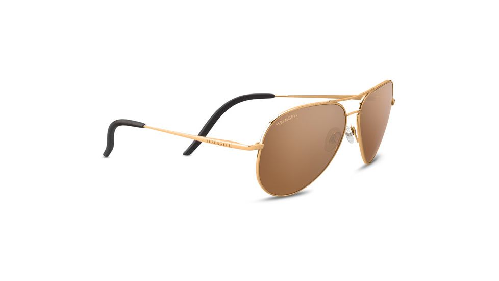 Serengeti Carrara, Polarized Drivers Gold, Aviator , Unisex, Shiny Bold Gold, Medium 8546