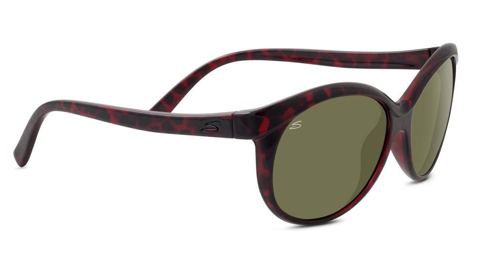 Serengeti Caterina Sunglasses, Shiny Red Tortoise Frame, Polarized 555nm Lens, 8189